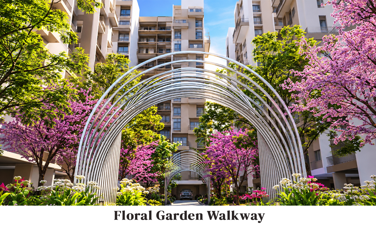 F Residences Merlin Floral Garden Walkway