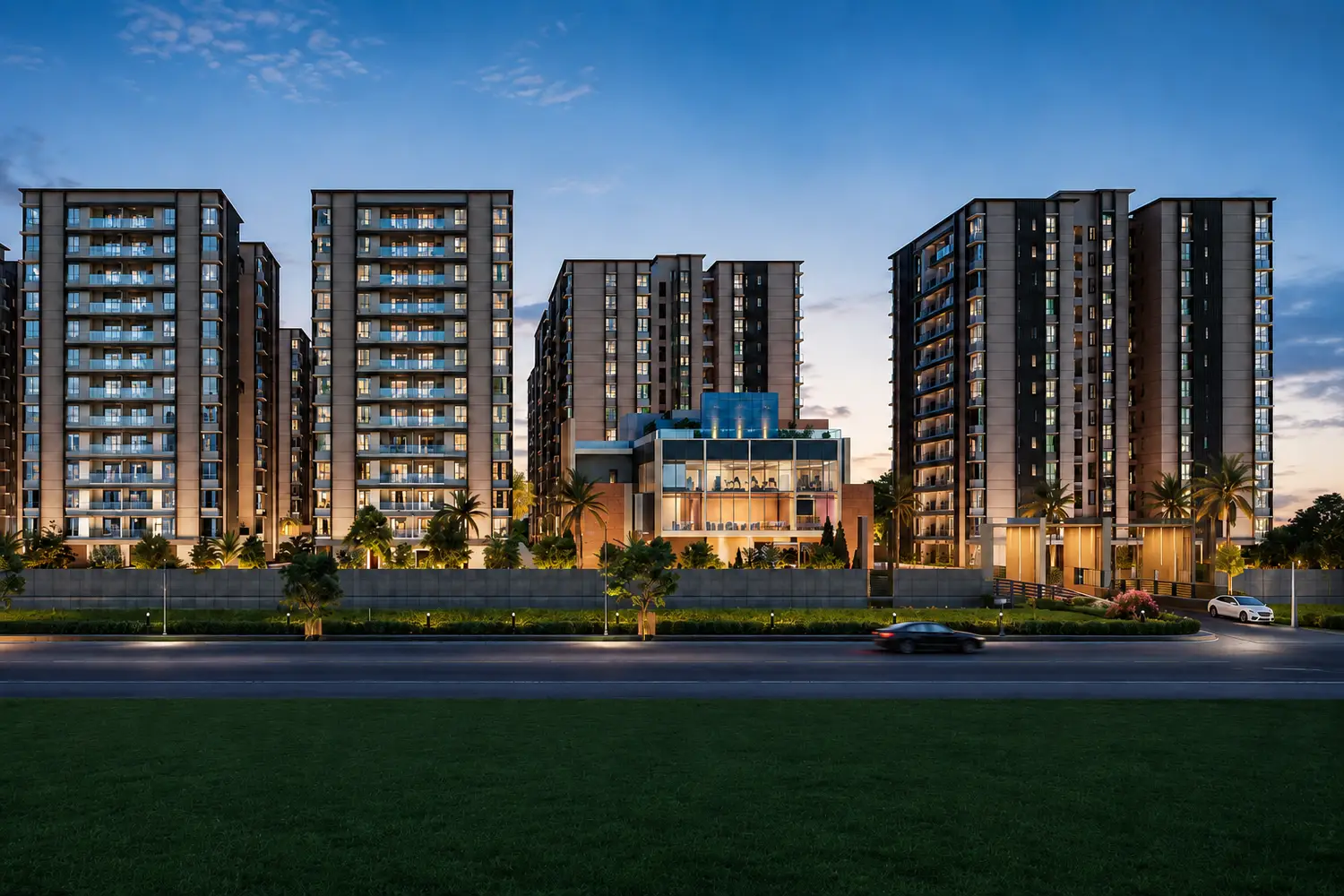 Salarpuria Inspire premium residential apartments in New Town featuring contemporary high-rise towers, landscaped surroundings and luxury amenities.