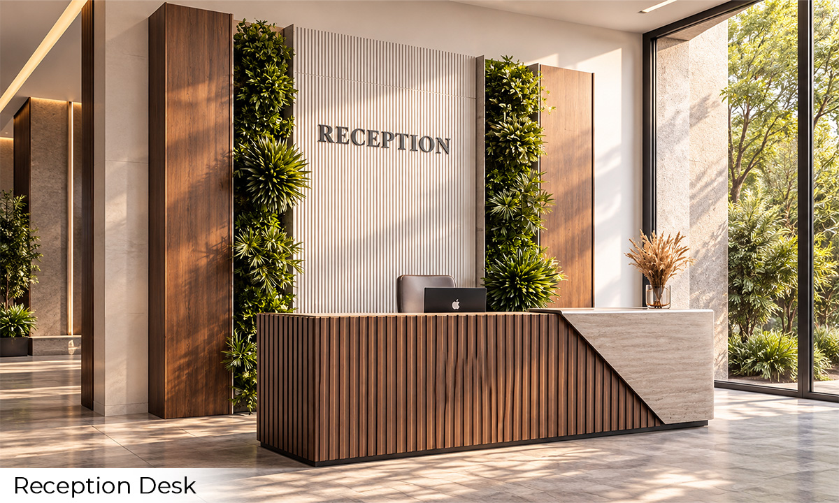 Merlin Rise Reception Desk