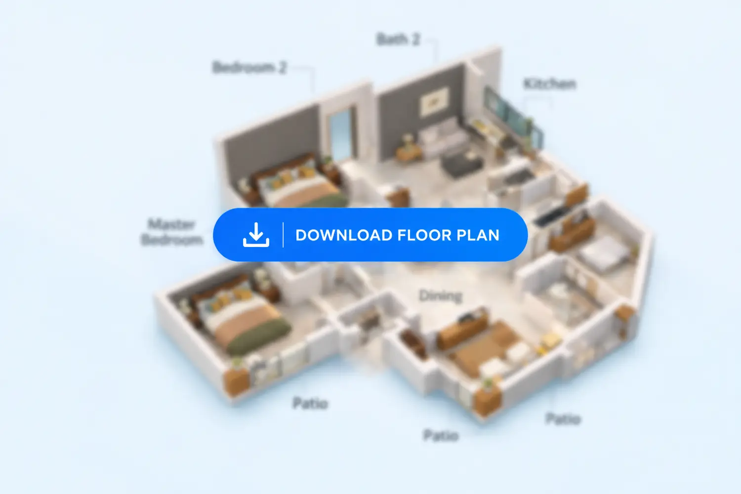 Rishi Ventoso floor plan showing bedrooms, bath, utility, dining area etc.
