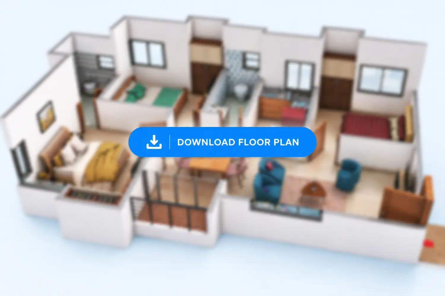 Rishi Ventoso floor plan showing bedrooms, bath, utility, dining area etc.